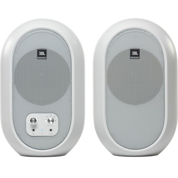 Compact Desktop Reference Monitors With Bluetooth, White