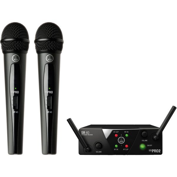 Wireless Mini Wireless Handheld Microphone System with SR40 Mini Dual and 2xHT40 (537.900MHz-540.400