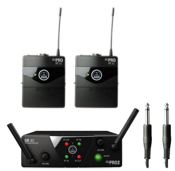 Wms40 Mini Dual Instrumental Wireless System Set (Bands: US25 B & D)