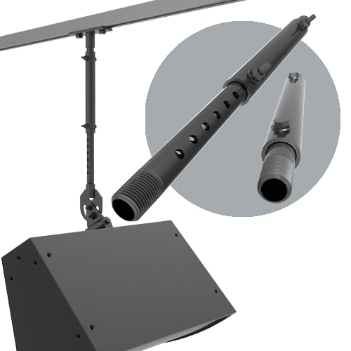 20-30 inch .5 inch Telescoping Pipe Adapter, Black