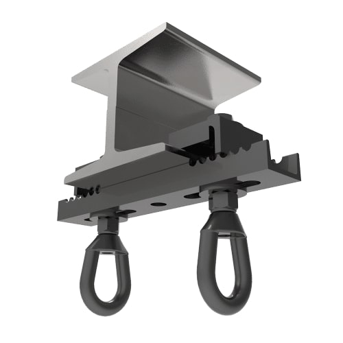 3 to 8 inch Open Hang Point Beam Clamp, Black
