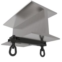 7 to 12 inch Dual Hang Point Beam Clamp, Black