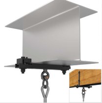 Channel Style With One Suspension Point Beam Clamp, Black