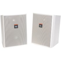 Compact Indoor Outdoor Background Foreground Loudspeaker, White (Priced Each, Sold In Pairs)