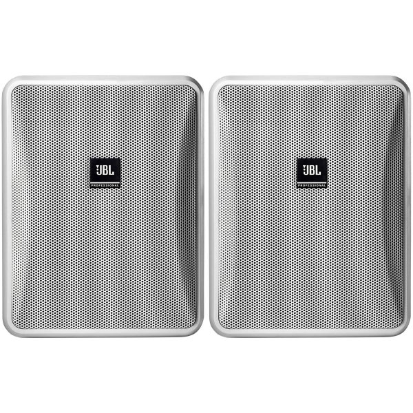 Compact Indoor / Outdoor Background / Foreground Speaker, White (Priced Each, Sold In Pairs)